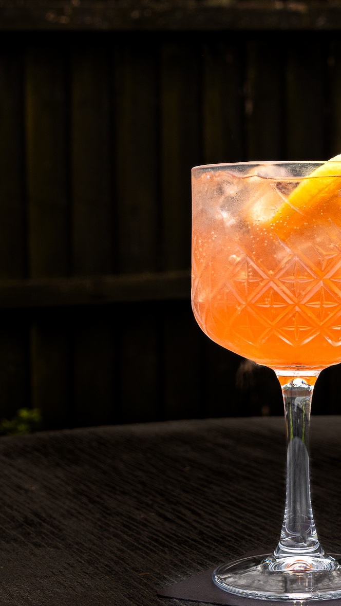 Blood Orange & Tonic cocktail made with Hector's Premium Dry Gin